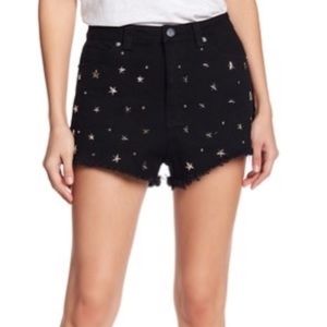 Lush Star Stud High Waist Shorts